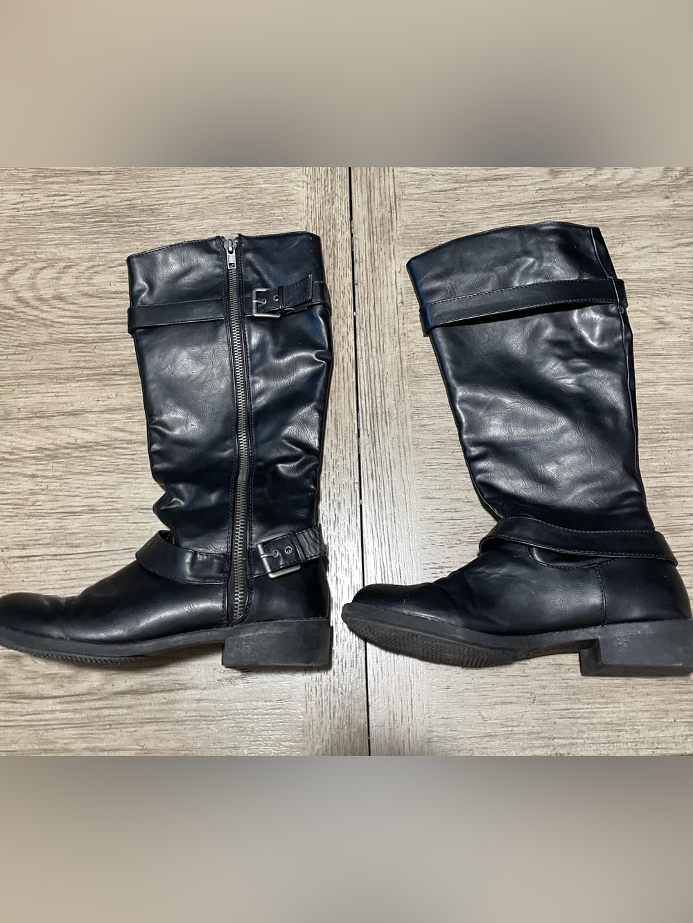 Brash knee high black boots, size 9